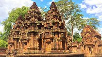 Bonteay Srei waterfall 1000 shiva lingas by Private Jeep