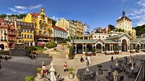 Karlovy Vary including Watchtower and Funicular from Prague