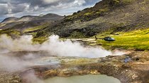 Helicopter Flight Over Geothermal Landscapes from Reykjavik 