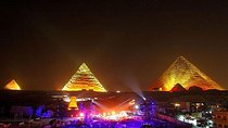 Sound and light show pyramids