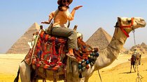 Camel Ride Trip Around Giza Pyramids During Sunrise Or Sunset