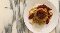 Virtual join interactive class from Italy fettuccine cacio e pepe and pesto 