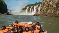 Brazilian Falls With Macuco Safari Boat