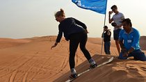Enjoy The Dubai Fossil Rocks Desert with Sandboarding, Camel Ride,& BBQ Dinner