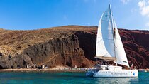 Santorini Private Catamaran Cruise with BBQ, Open Bar & Transfers