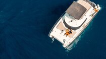 Private Caldera Cruise with Power Catamaran ENJOY incl. Meal & Drinks