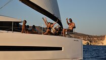 Santorini Catamaran Cruise with Fresh Meal and Open Bar