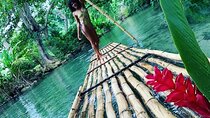 Blue Hole, Secret Falls and Bamboo Rafting Private Tour