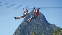 Soufriere Catamaran Excursion with Zip Lining from Castries
