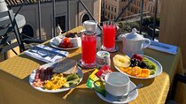 Breakfast on amazing rooftop view 