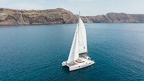 Santorini Luxury Sailing Catamaran Cruise with BBQ, Drinks and Transfer
