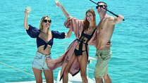 Luxury Catamaran to Isla Mujeres + Private Beach Club with Open Bar 