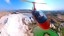 Gyrocopter over the Pamukkale Travertines and Hierapolis