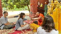 Buddhist Monastery with Monks Water Blessing