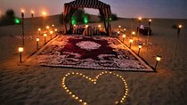 Romantic Dinner in Dubai Desert, Camel Ride, VIP Set Up & Falcons