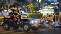Exploring Saigon City & Rooftop Bar Drink By Night On Jeep Car