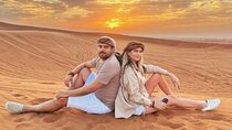 Private Evening Desert Safari BBQ Camel Ride Sandboard Falcon Pic