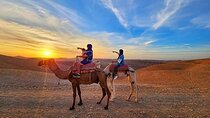 Marrakesh: AGAFAY DESERT Sunset Camle Ride with Dinner Show