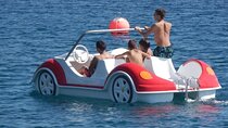 One Hour of Pedal Boat Rental to Sail in Serenity in Santorini 