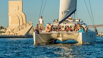 Lisbon Sailing Catamaran Sunset Group Cruise with drinks