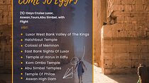 (5)-Days Cruise Luxor, Aswan,Tours,Abu Simbel, with Flight