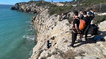 Sitges Vilanova hiking experience and bathing in the sea