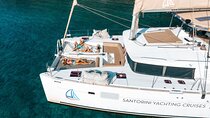 Luxury Santorini Catamaran Cruise: Lunch, BBQ, Drinks, Transfers
