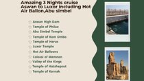 Amazing 3 Nights cruise Aswan to Luxor including Hot Air Ballon,Abu simbel