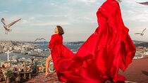 Istanbul Rooftop Photoshoot with Flying Dress