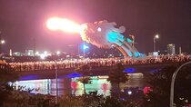 DA NANG NIGHTLIFE Tour with MARBLE MOUNTAIN & LADY BUDDHA STATUE, DRAGON BRIDGE