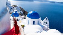 Santorini Flying Dress by Rozali Photography