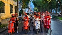 Vespa Female Ao Dai riders Night Street Food + Train Street Tour