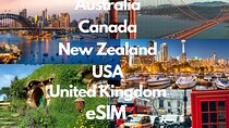 Aust, Canada, NZ, UK, USA Data eSIM : 10GB-15Days to 20GB-30Days