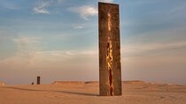 West Of Qatar Richard Serra sculpture, Mushroom Hills,Camel track
