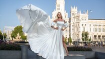 Flying dress photoshoot in Madrid 