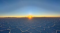 Spectacular Sunset in Uyuni Salt Flats from Uyuni
