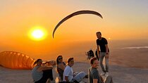 Paragliding over Agafay Desert with Atlas Mountain View