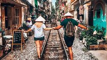 Hanoi street food walking and train street visit 