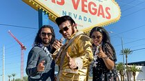 Gold Elvis Wedding or Vow Renewal at Las Vegas Sign