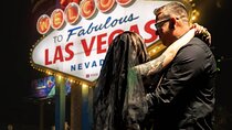 Goth Wedding or Vow Renewal at Vegas Sign with Props and Photos