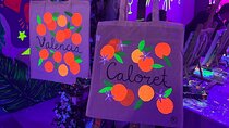 Art & Wine: Paint a Neon Tote Bag and Sip Wine