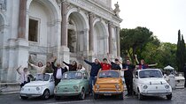 Rome Photography service with fiat 500 vintage car