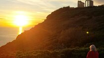 Sunset at Cape Sounio and the Temple of Poseidon