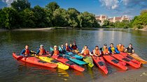 Paddling on the Danube river branch in Bratislava