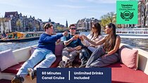 Guided Amsterdam Canal Cruise – Snacks & Drinks on board(1 Hour) 