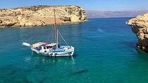 Wooden Boat from Piso Livadi, Blue Lagoon ,Antiparos, Sea Caves