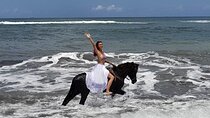 Bali Horse Riding Trot & Canter Saba Beach with Local Temple
