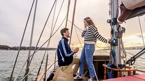 Marriage proposal on a Vintage Sailboat