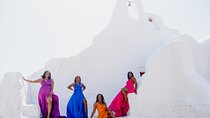 Group Flying Dress Photoshoot Mykonos 