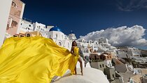 Private Flying Dress Photoshoot in Santorini